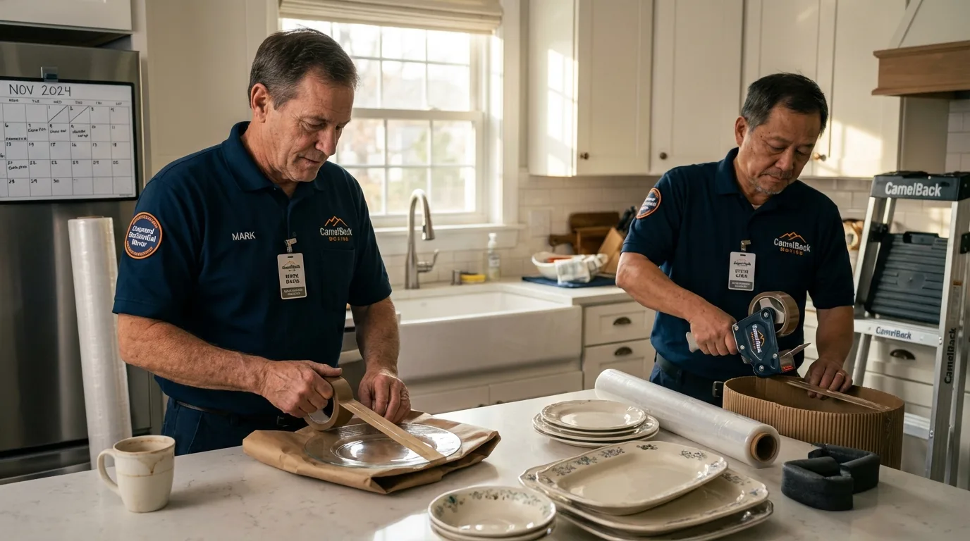 Professional crew packing kitchen dishware in Madison Heights, VA